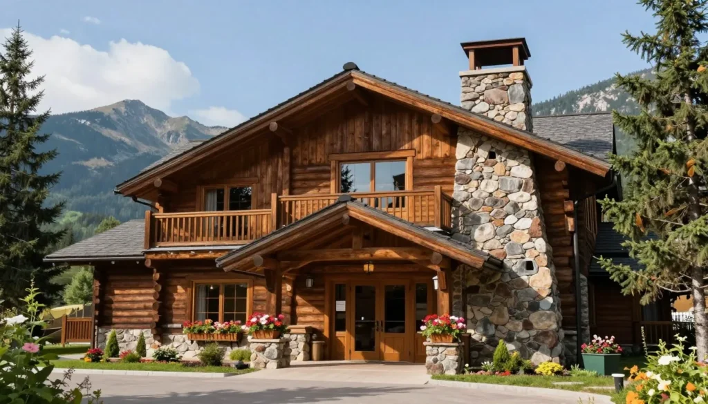 Rustic mountain lodge accommodation in Uinta Mountains