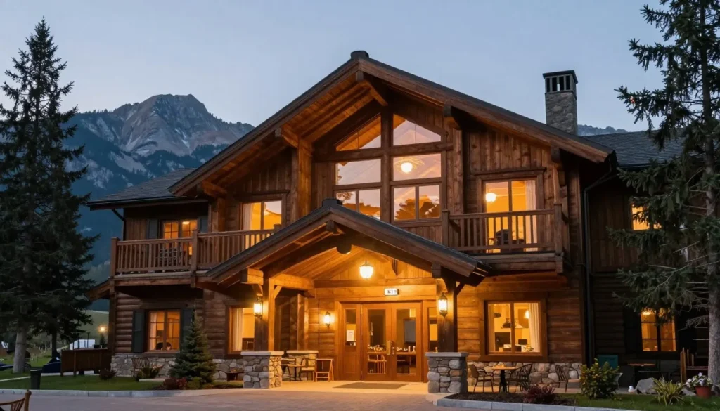Rustic mountain lodge accommodation with forest surroundings near Rocky Mountain National Park Rustic mountain lodge accommodation with forest surroundings near Rocky Mountain National Park