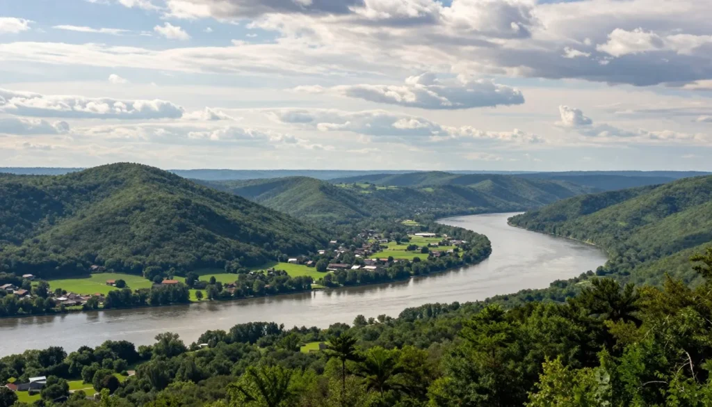 Scenic Tennessee River valley landscape near Island Cove Scenic Tennessee River valley landscape near Island Cove