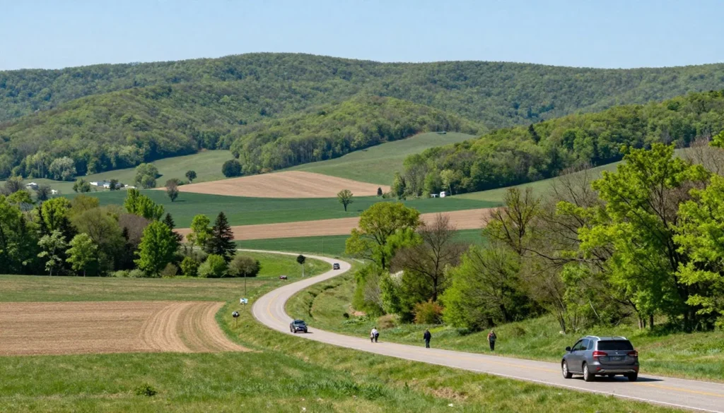 Scenic Tennessee countryside near Dunbar Cave State Park