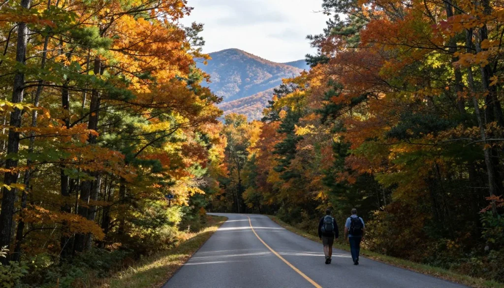 Scenic approach to Frozen Head State Park through Cumberland Mountains