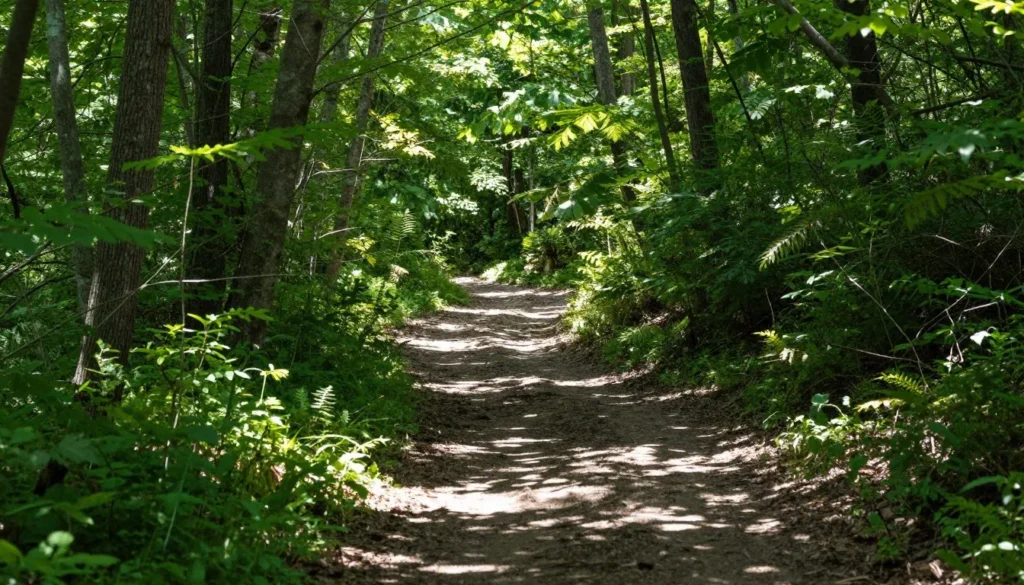 Scenic hiking trail through Tennessee state park forest Scenic hiking trail through Tennessee state park forest
