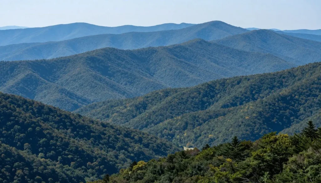 Scenic overlook in Cumberland Mountains near Frozen Head Tennessee Scenic overlook in Cumberland Mountains near Frozen Head Tennessee