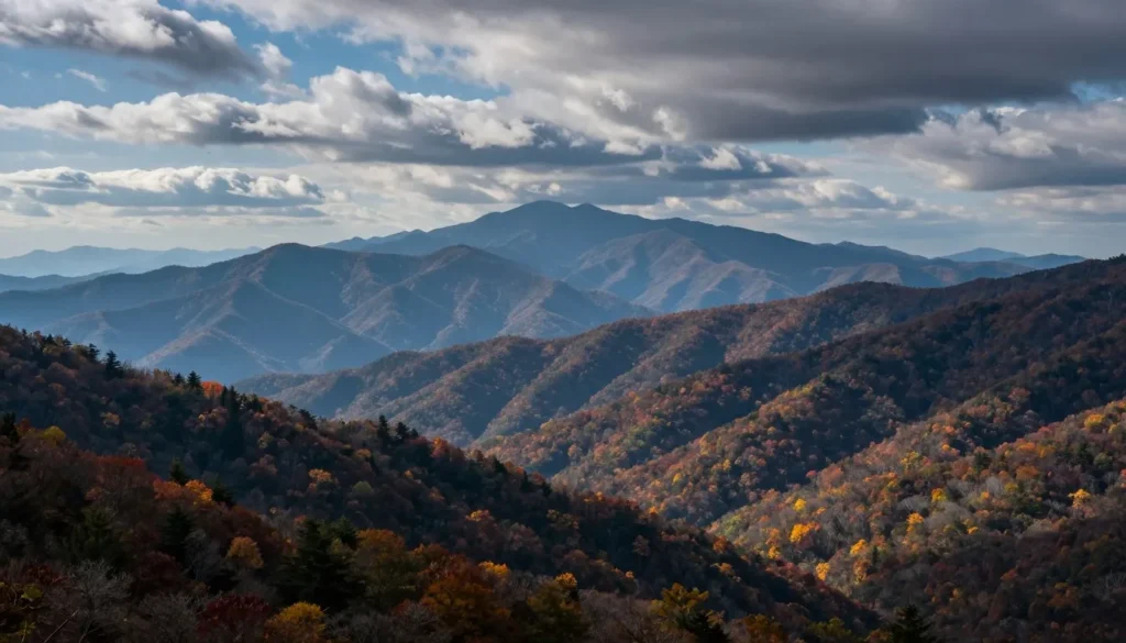 Scenic overlook of Great Smoky Mountains landscape Scenic overlook of Great Smoky Mountains landscape