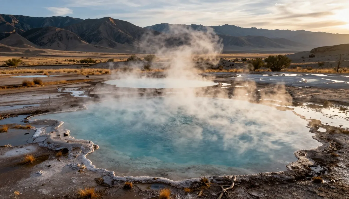 Smith Creek Valley Hot Springs Nevada natural pools with steam rising