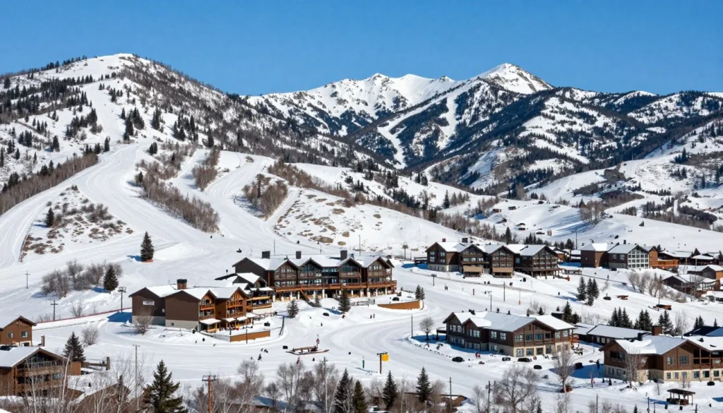 Snowbasin Resort mountain terrain with varied ski runs and modern facilities