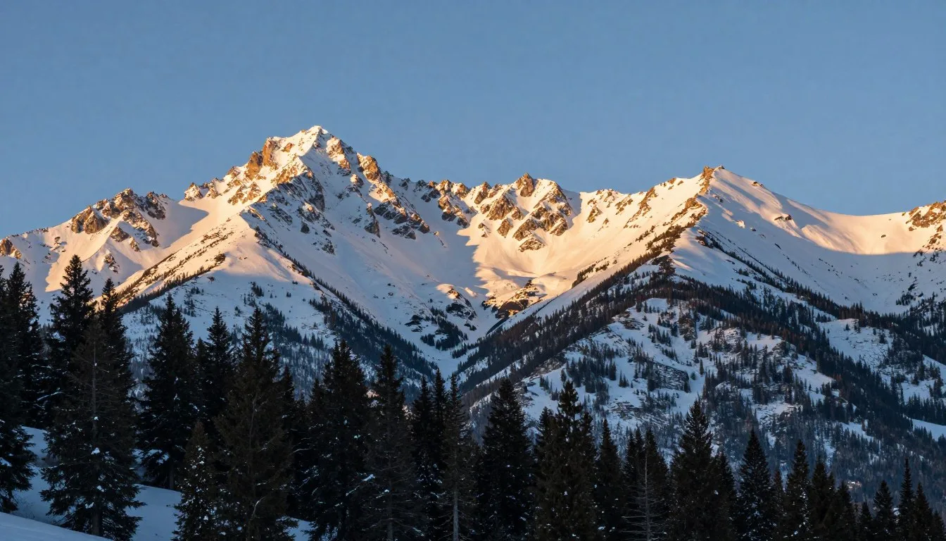 Snowstorm Mountains Nevada wilderness landscape with snow-capped peaks