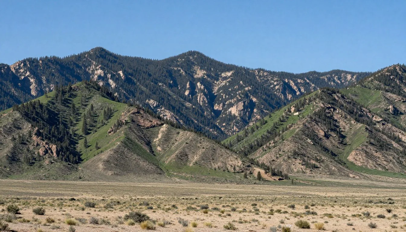 Spring Mountains Nevada towering peaks with pine forests contrasting against red rock desert terrain