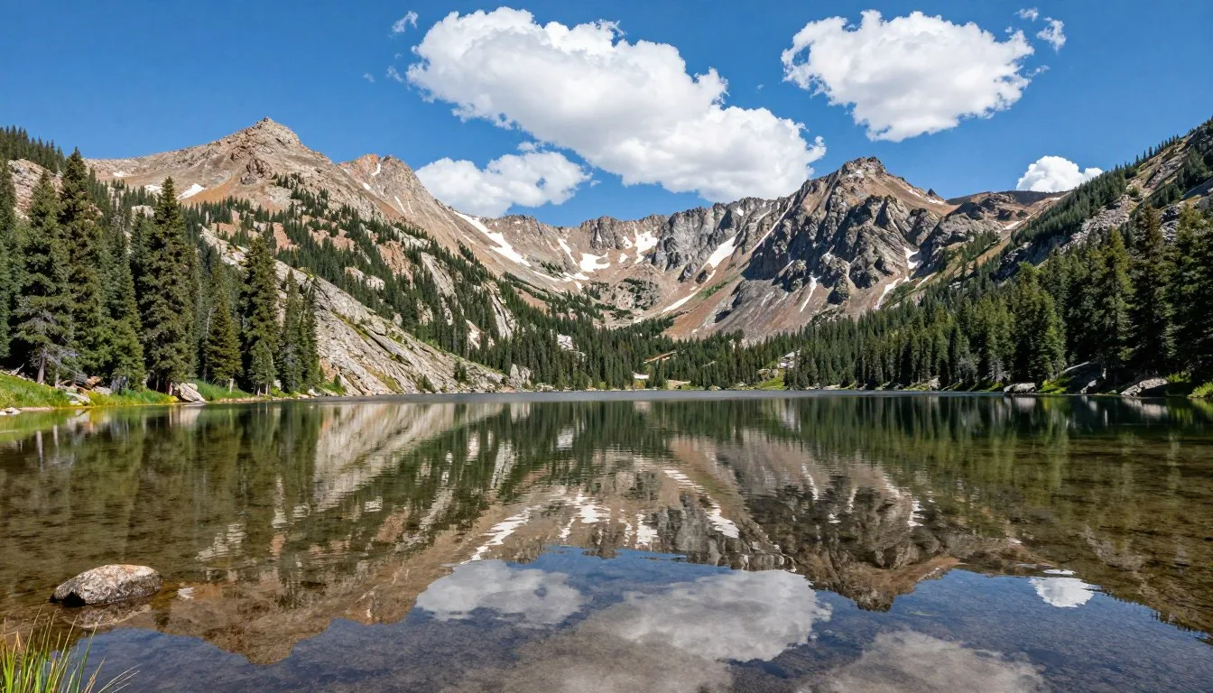 Steamboat-Lake-State-Park-Colorado-scenic-mountain-lake-view-with-reflections Steamboat Lake State Park Colorado scenic mountain lake view with reflections