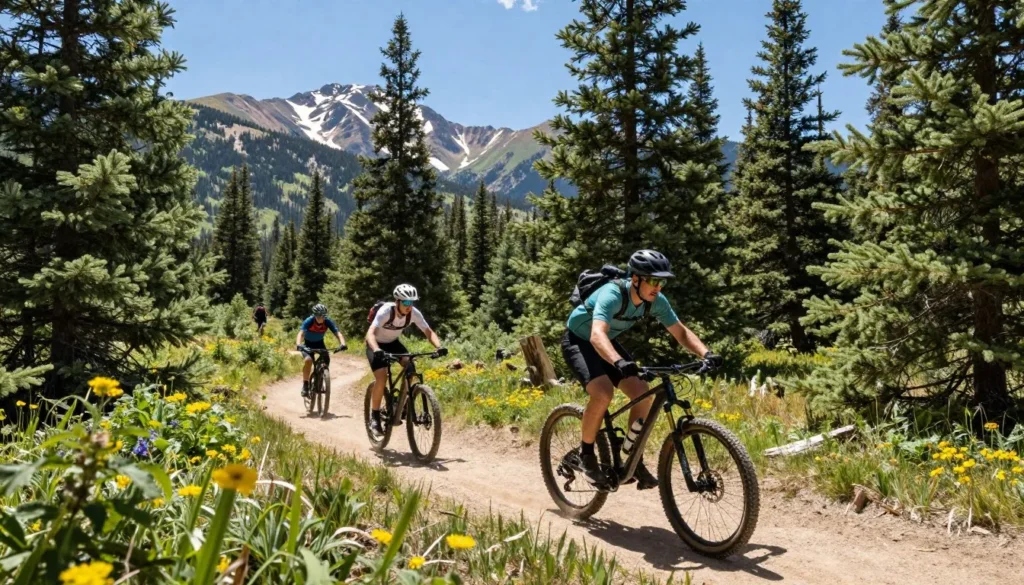 Summer mountain biking trails at Park City Mountain Summer mountain biking trails at Park City Mountain