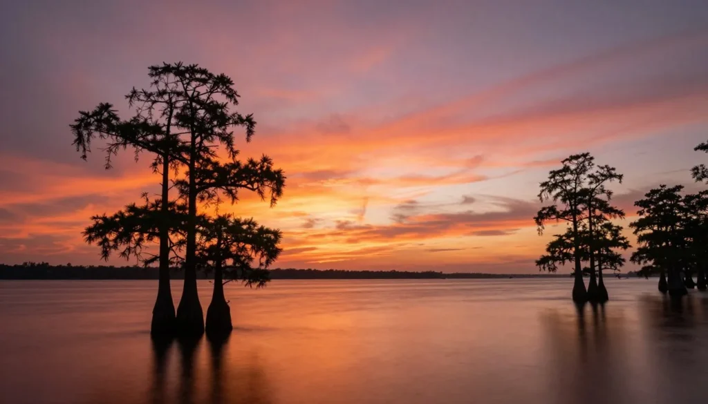 Sunset over Pamlico River from Goose Creek State Park Sunset over Pamlico River from Goose Creek State Park