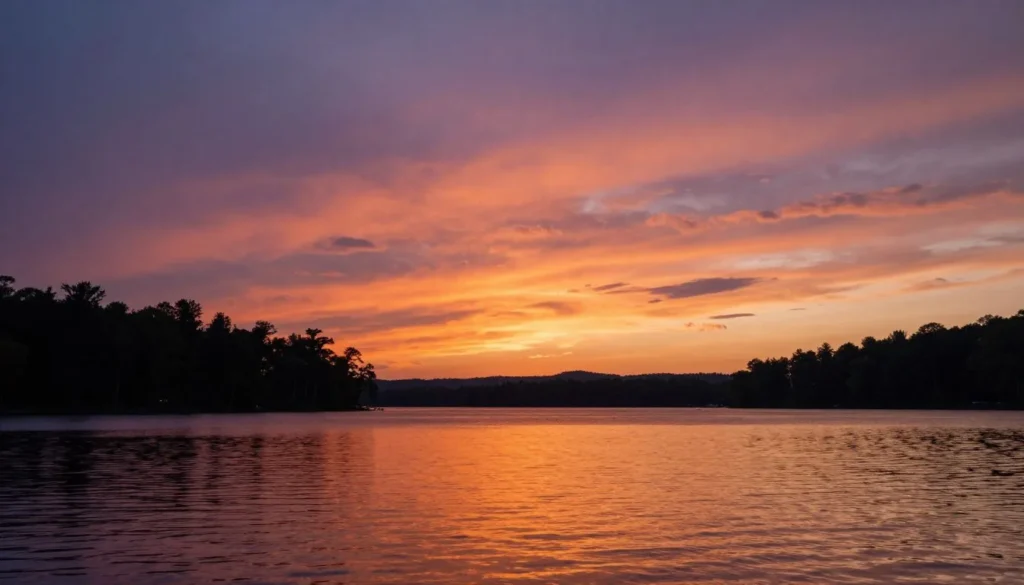 Sunset view over Fort Loudoun Lake Tennessee Sunset view over Fort Loudoun Lake Tennessee