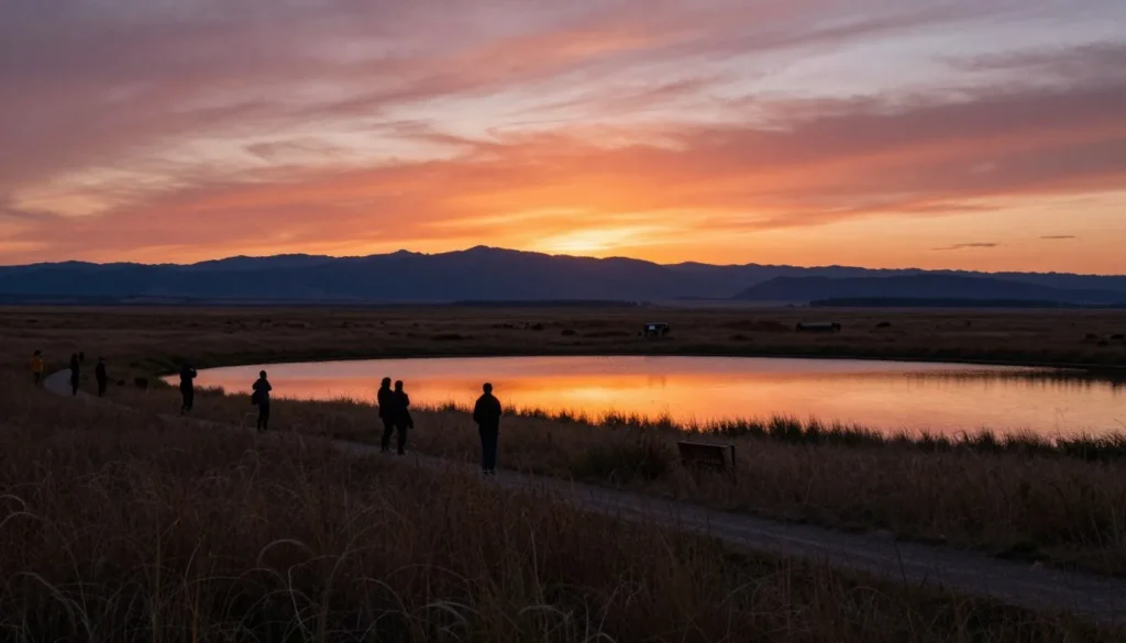 Sunset view over Two Ponds National Wildlife Refuge Colorado Sunset view over Two Ponds National Wildlife Refuge Colorado