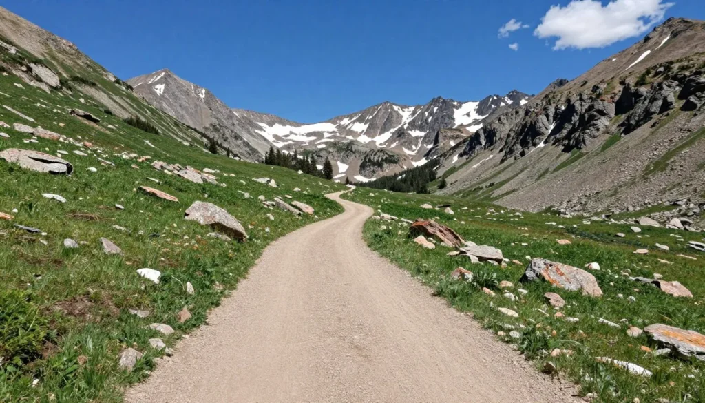 Taylor Pass trail during summer with clear weather conditions Taylor Pass trail during summer with clear weather conditions