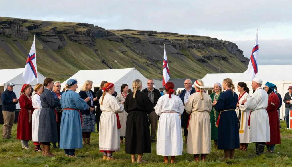 Traditional Icelandic cultural celebration on Reykjanes Peninsula