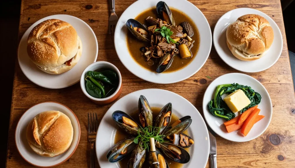 Traditional Irish meal featuring local Donegal ingredients served in countryside restaurant