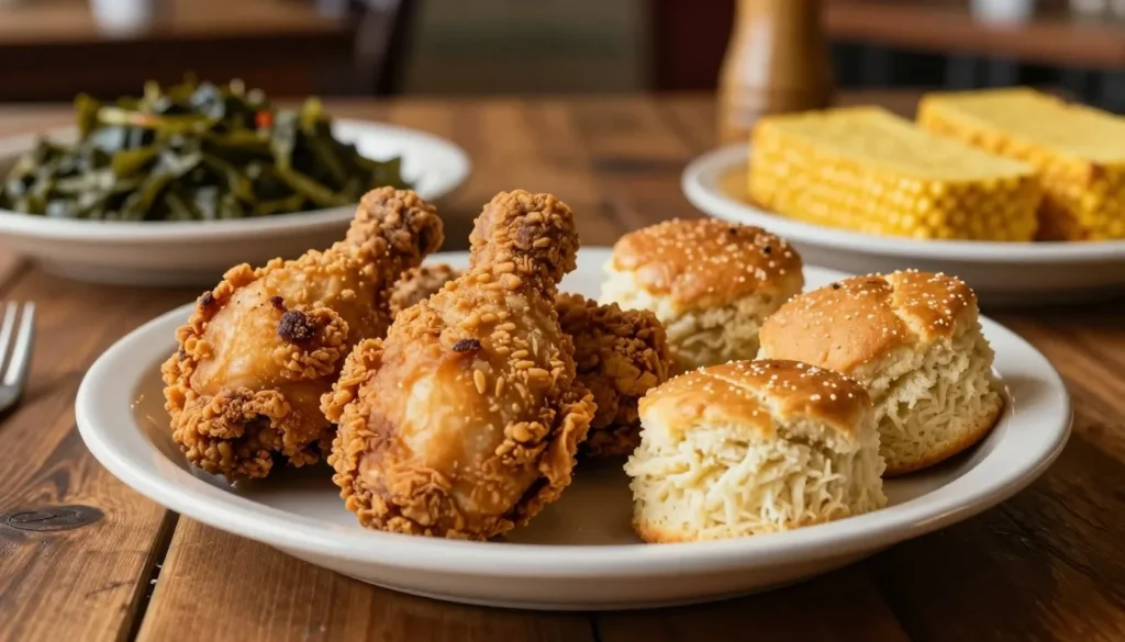 Traditional Southern Tennessee cuisine served at local restaurant Traditional Southern Tennessee cuisine served at local restaurant