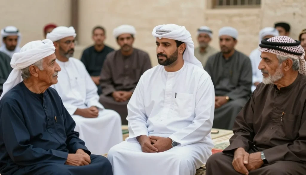 Traditional Yemeni people in conservative Islamic dress demonstrating local customs Traditional Yemeni people in conservative Islamic dress demonstrating local customs