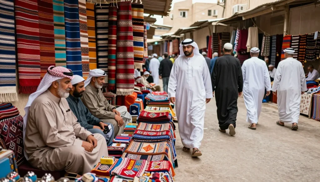 Traditional market scene in Zabid with local vendors and authentic atmosphere Traditional market scene in Zabid with local vendors and authentic atmosphere
