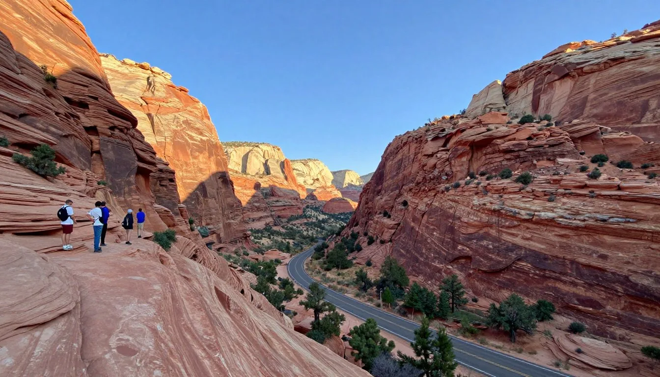 Unaweep Tabeguache Canyons Complex Colorado panoramic canyon landscape with dramatic red rock formations