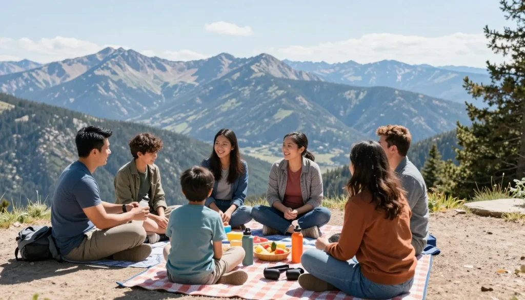 Visitors enjoying free activities and scenic views in Rocky Mountain National Park Visitors enjoying free activities and scenic views in Rocky Mountain National Park