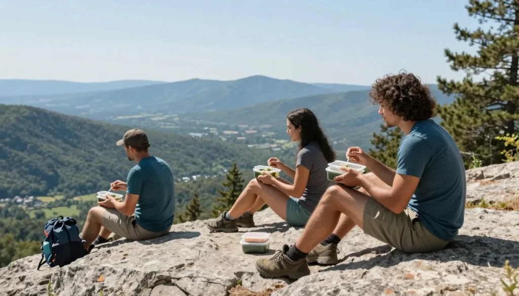 Visitors enjoying free outdoor recreation at Elk Knob State Park Visitors enjoying free outdoor recreation at Elk Knob State Park