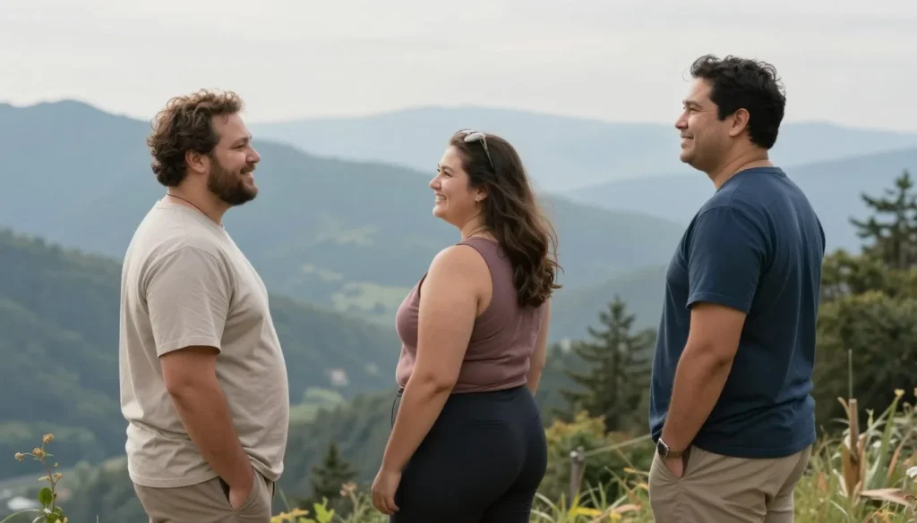 Visitors enjoying panoramic mountain view