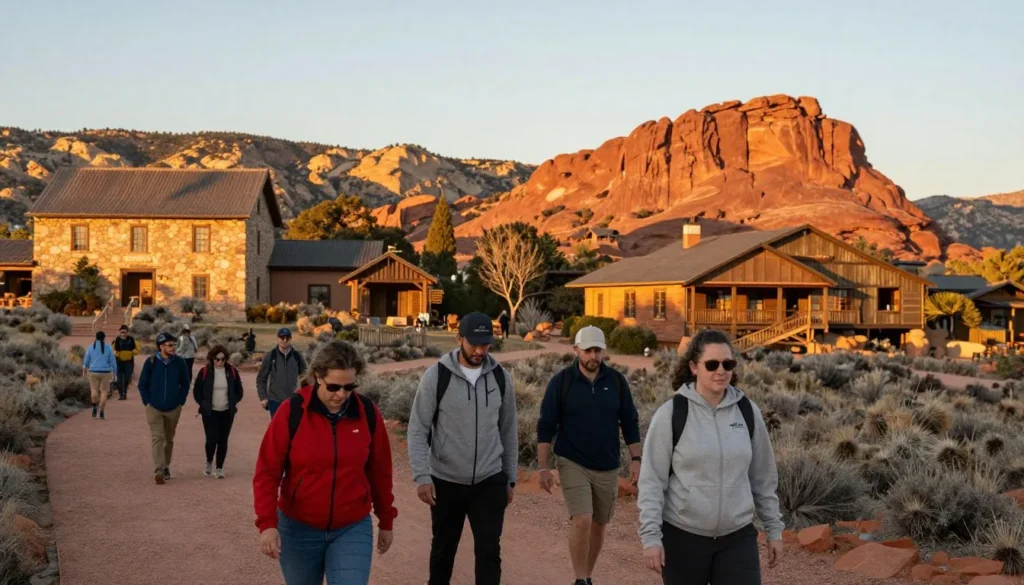 Visitors exploring Spring Mountain Ranch State Park Nevada