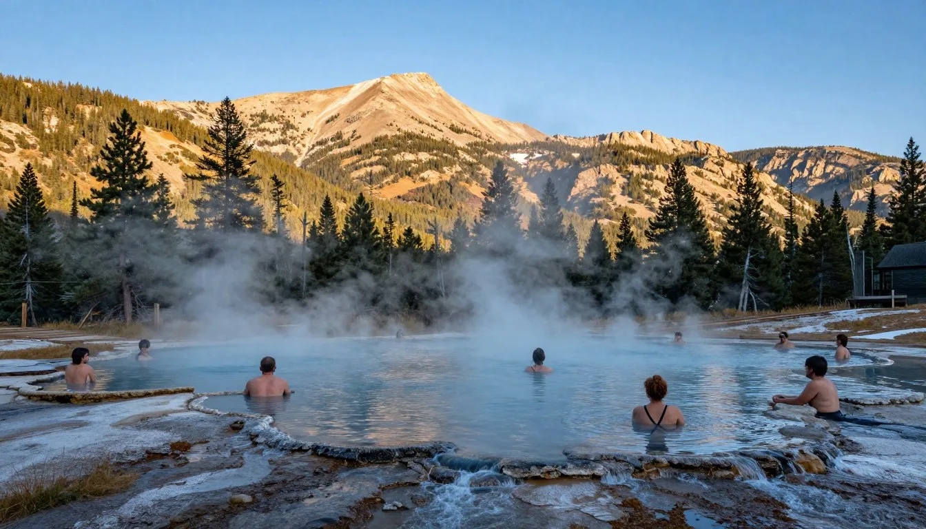 Waunita Hot Springs Colorado natural pools surrounded by mountain wilderness