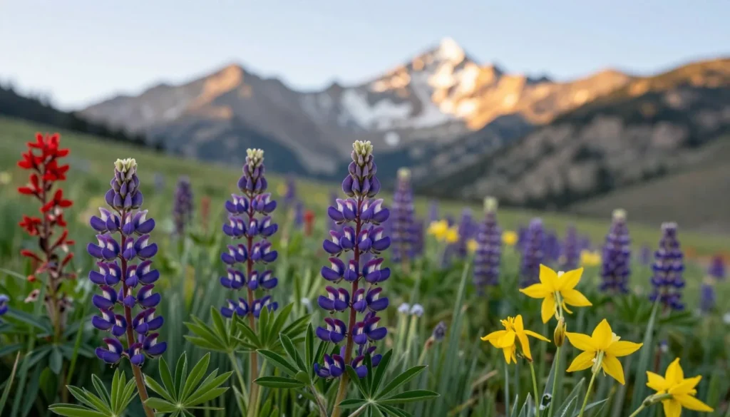 Wildflower meadow with colorful blooms in Ruby Mountains Wildflower meadow with colorful blooms in Ruby Mountains