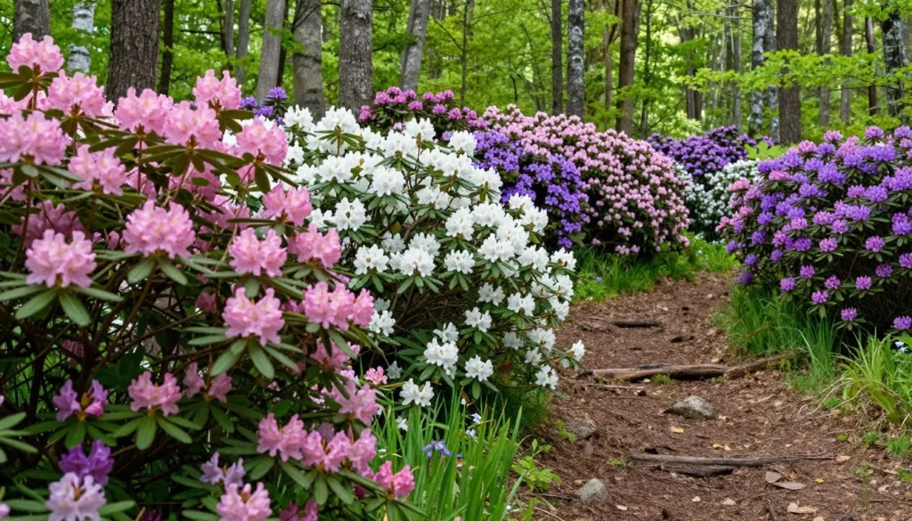 Wildflowers blooming along mountain trail in Pisgam National Forest Wildflowers blooming along mountain trail in Pisgam National Forest