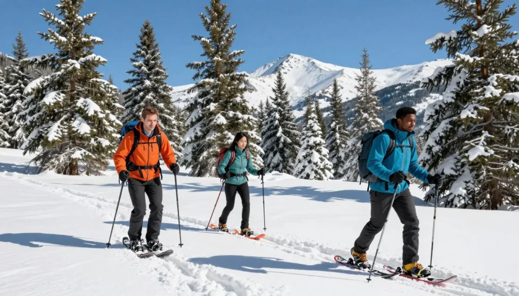 Winter activities Trout Creek Pass uplands Winter activities Trout Creek Pass uplands
